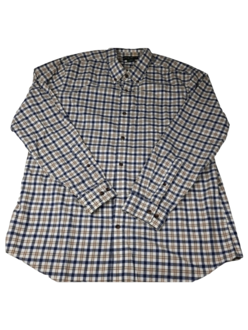 Eddie Bauer Relaxed Fit Cotton Flannel Plaid Shirt Men's SZ L